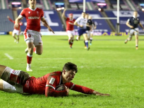 Louis Rees-Zammit scored four tries for Wales (Jane BarlowPA)