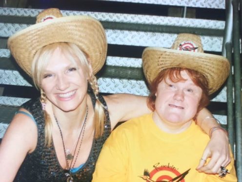 BBC Radio 2 DJ Jo Whiley with her younger sister, Frances (Jo Whiley/PA)