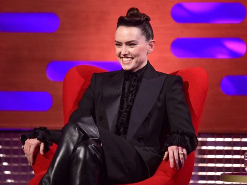 Daisy Ridley during filming for the Graham Norton Show (Matt Crossick/PA)