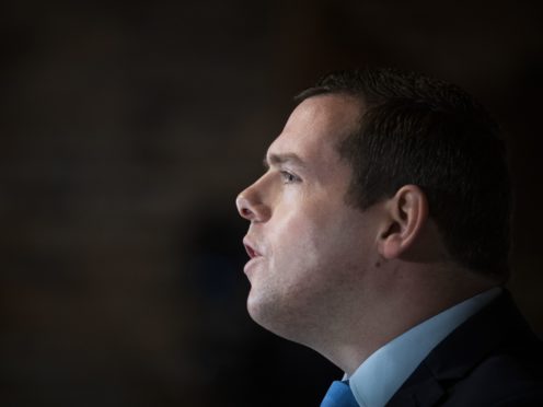 Scottish Conservative leader Douglas Ross is to warn that voters have just seven days to ‘save’ the country’s recovery and halt SNP plans for a second vote on independence (PA)
