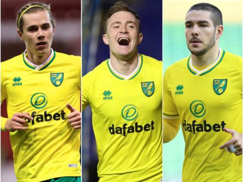 Cantwell, Skipp and Buendia have shone for Norwich (Mike Egerton/Nick Potts/Nigel French/PA)