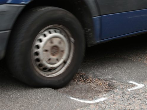 A record rise in pothole-related breakdowns on UK roads has been recorded (Yui Mok/PA)