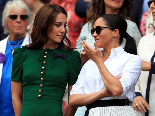 Kate and Meghan at Wimbledon in 2019 (Mike Egerton/PA)