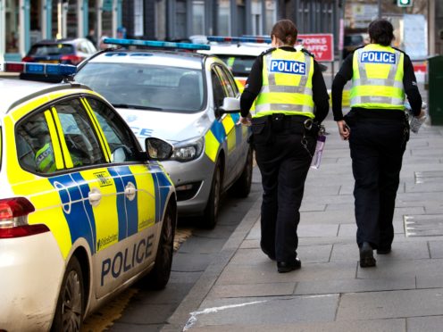 Police carried out door-to-door inquiries following the incident in Glasgow on Wednesday evening (PA)