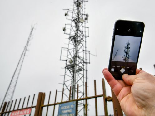 The Government has said proposed law changes which would allow telecoms firms to make phone masts taller and wider could wipe out mobile signal blind spots (Ben Birchall/PA)