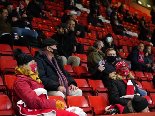 Some EFL clubs were able to welcome fans back earlier in the season (John Walton/PA)