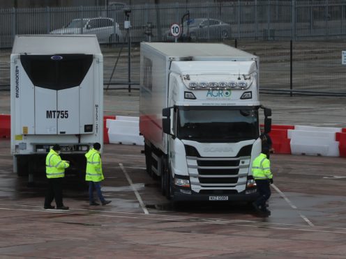 The Brexit Withdrawal Agreement has led to checks on goods travelling from the rest of the UK to Northern Ireland (Brian Lawless/PA)