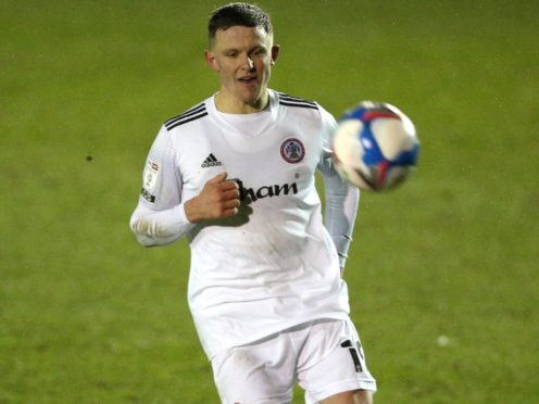 Colby Bishop missed a penalty for Accrington (Nigel French/PA)