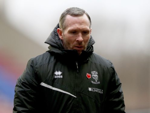Lincoln manager Michael Appleton saw his side fight back to draw with Blackpool (Tim Markland/PA).