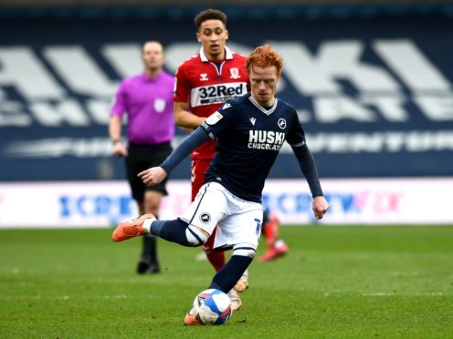 Millwall midfielder Ryan Woods is available for the home game with Swansea (Kirsty O’Connor/PA)