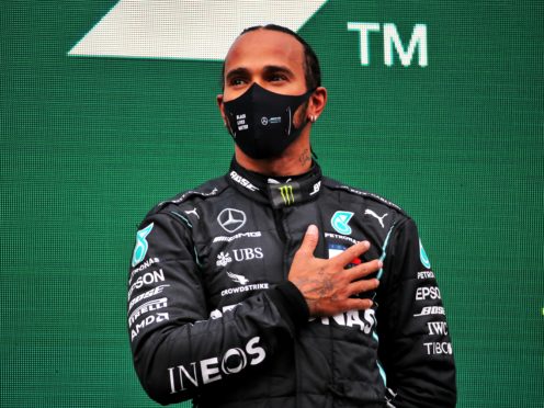 Sir Lewis Hamilton (pictured) has welcomed Derek Chauvin’s conviction for the murder of George Floyd (PA)