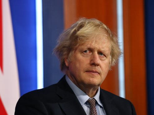 Boris Johnson was taking part in a Twitter question and answer session (Hollie Adams/PA)
