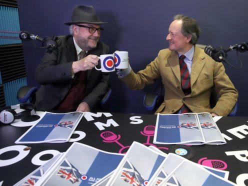 George Galloway, left, said there would be ‘unstoppable’ demand for parts of Scotland to remain in the UK if Scots vote for independence (Andrew Milligan/PA)