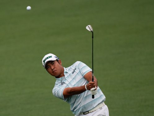 Hideki Matsuyama took a four-shot lead into the final round of the 85th Masters (David J Phillip/AP)