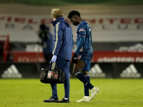 Bukayo Saka, right, was one of two injury concerns for Arsenal after victory over Sheffield United (Tim Keeton/PA)