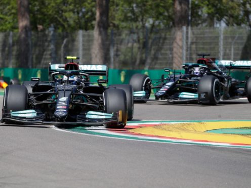 Valtteri Bottas finished ahead of Lewis Hamilton in first practice (Luca Bruno/AP)