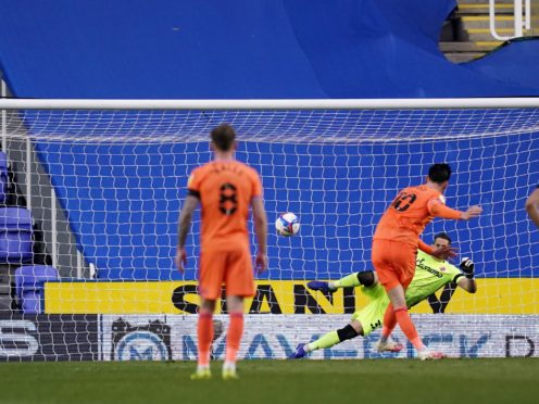 Kieffer Moore scored a late penalty winner for Cardiff (John Walton/PA)