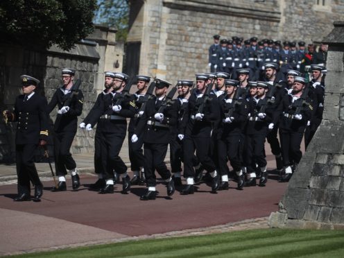 Members of the Royal Navy at Windsor Castle (Steve Parsons/PA Wire)