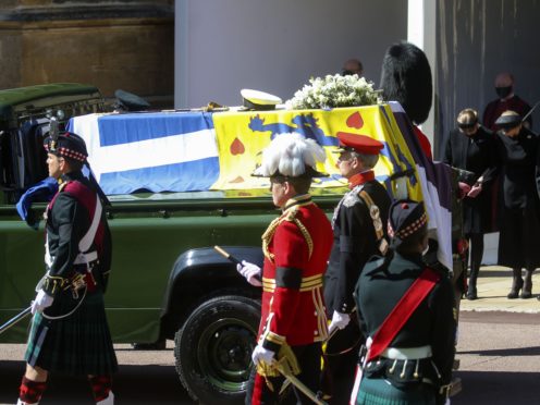British and foreign newspapers have expressed sympathy for the Queen in their coverage of the Duke of Edinburgh’s funeral (PA)