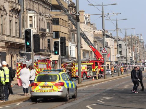 Firefighters tackle a large blaze in Debenhams on Edinburgh’s Princes Street (Matt Donlan)