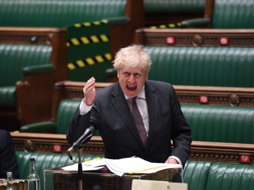 Boris Johnson during PMQs (UK Parliament/Jessica Taylor)