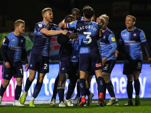 Wycombe struck late to keep their slim survival chances alive (Kieran Cleeves/PA)