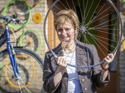 First Minister Nicola Sturgeon has vowed to invest in active travel (Jane Barlow/PA)