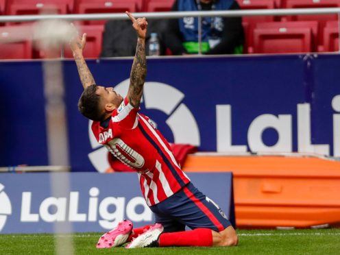 Angel Correa helped Atletico Madrid back to the top of LaLiga (Manu Fernandez/AP)