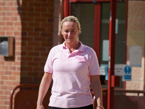 Vicki Hutchinson arrives at Peterlee Magistrates’ Court, County Durham (Owen Humphreys/PA)