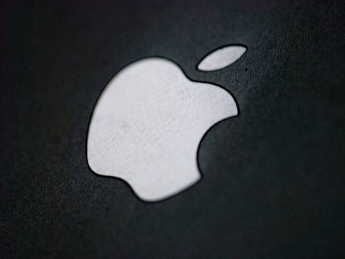 Apple computer logo on the back of an Apple iPhone