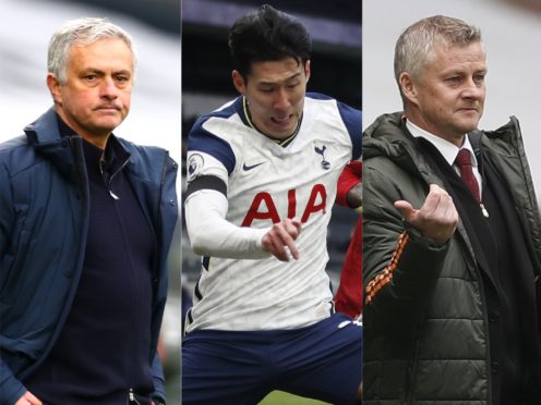 Jose Mourinho, left, and Ole Gunnar Solskjaer, right, clashed over Son Heung-min (Clive Rose/Matthew Childs/PA)