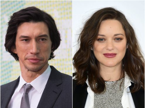 Adam Driver and Marion Cotillard (David Parry/Ian West/PA)