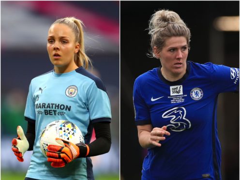 Title rivals Ellie Roebuck and Millie Bright are England team-mates for the next week (PA)