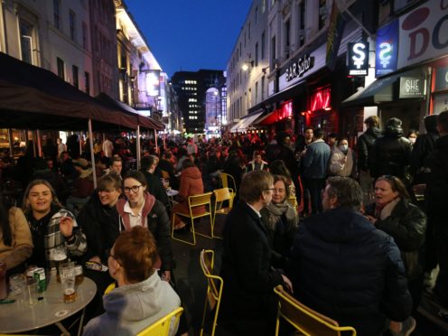 Hospitality businesses in England are now allowed to serve customers outdoors once again (Jonathan Brady/PA)