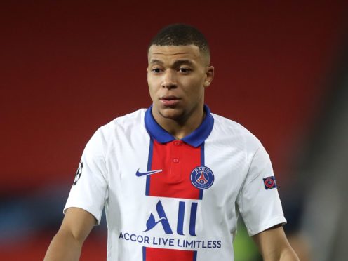 Paris St Germain face an anxious wait over Kylian Mbappe’s fitness (Martin Rickett/PA)