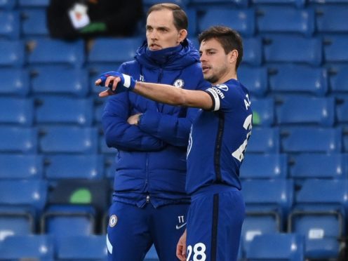 Cesar Azpilicueta, right, has been hailed as a “key” component of Chelsea’s resurgence under Thomas Tuchel (Andy Rain/PA)