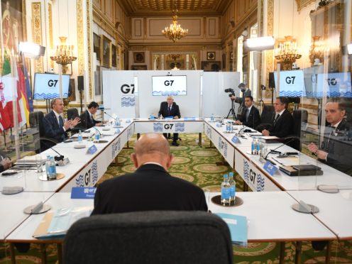 Foreign ministers have met for the first time in more than two years amid tight coronavirus restrictions (Stefan Rousseau/PA)