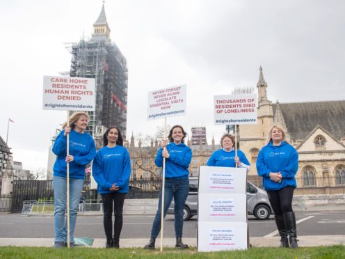 Ruthie Henshall joins protesters in Parliament Square, London (Dominic Lipinski/PA)