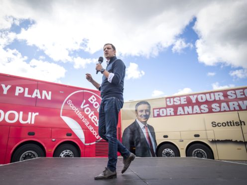 Anas Sarwar said he had led a united and ‘forward-looking Labour Party’ into the Holyrood election (Jane Barlow/PA)