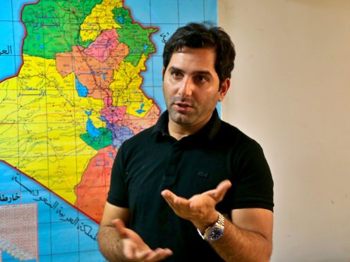 Raslan Haddad, the presenter of the TV prank show (Hadi Mizban/AP)