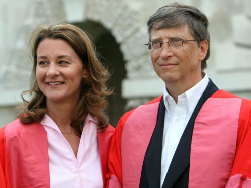 Bill Gates with his wife Melinda Gates (Chris Radburn/PA)