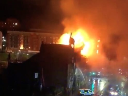 Firefighters have been tackling the blaze in Glasgow (Amy Brown/Twitter/PA)