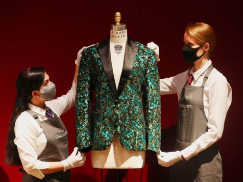 The oak leaf ‘Glamouflage’ jacket made for Mick Jagger (Jonathan Brady/PA)