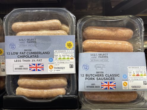The prohibition on chilled meats is one element of Brexit’s contentious Northern Ireland Protocol (Liam McBurney/PA)