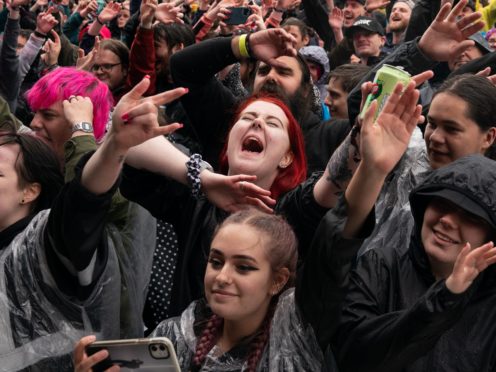 Music fans at Download Festival (Joe Giddens/PA)