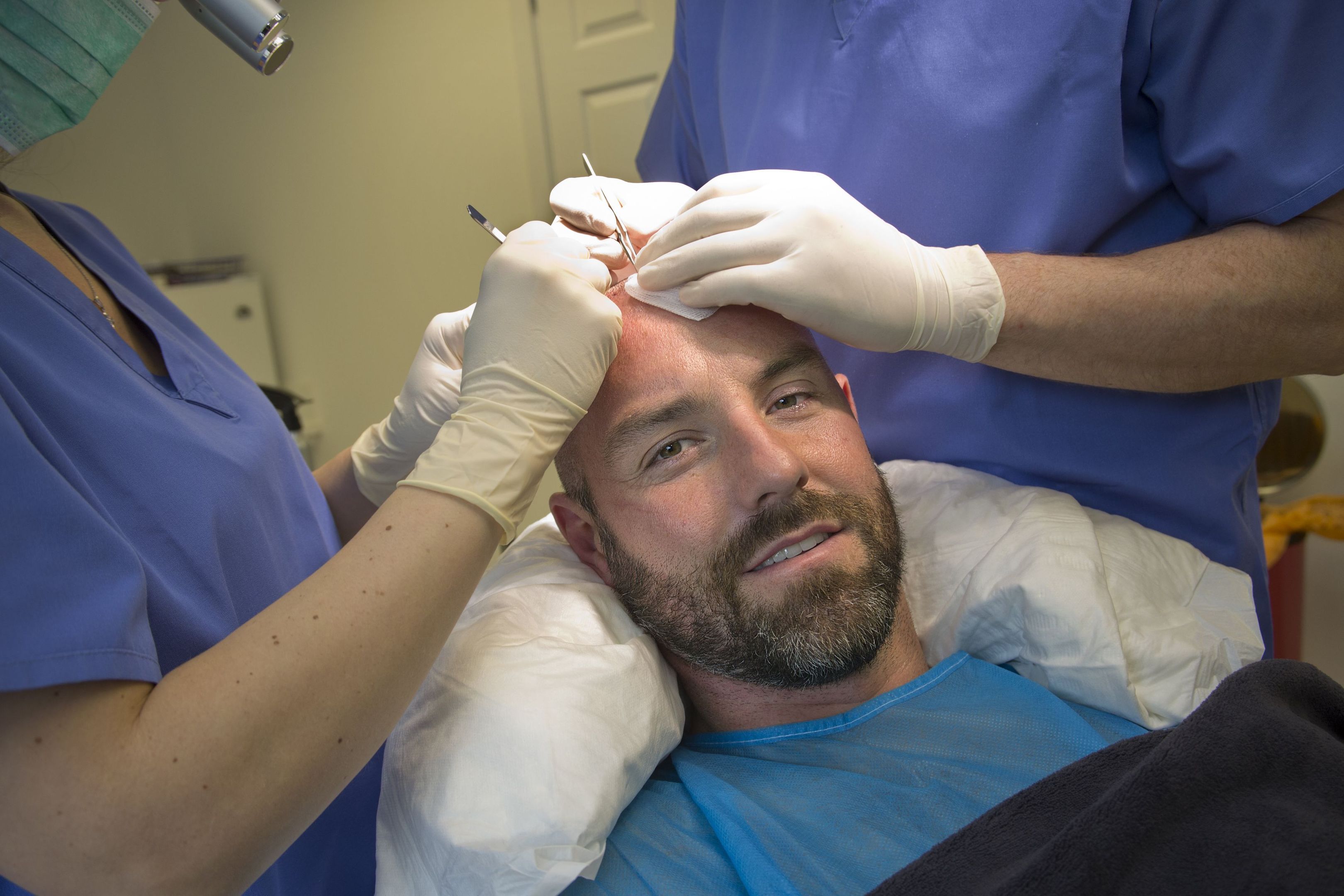 Premiership striker Kris Boyd, who has become the latest in a line of footballers including Wayne Rooney and James McFadden to have a hair transplant.