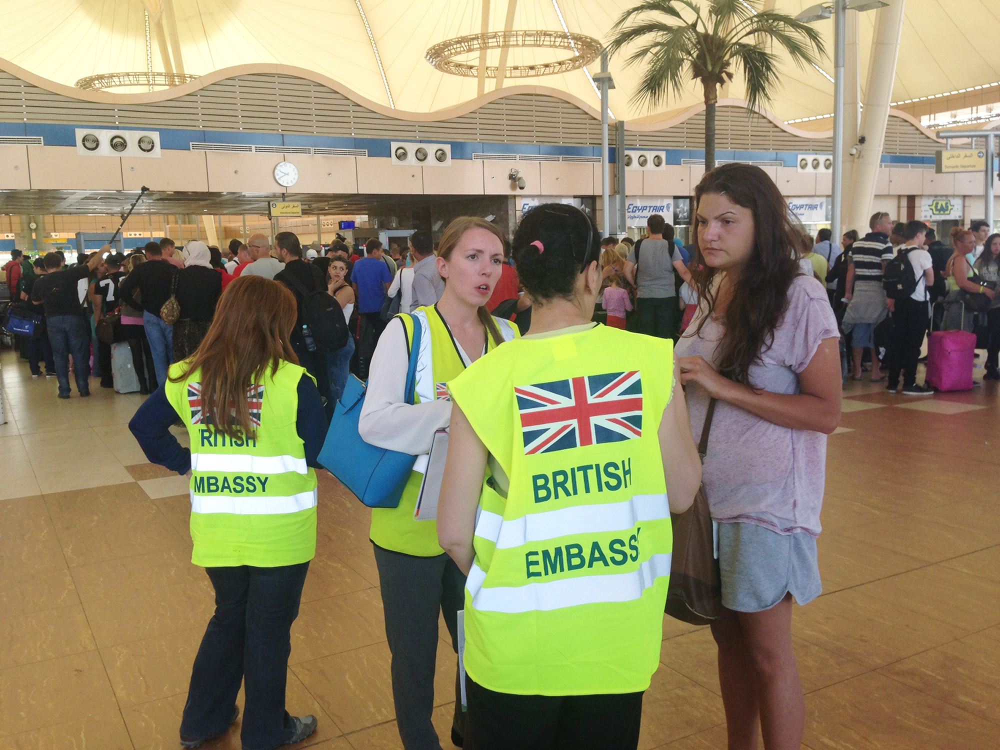 British tourists have seen flights grounded after the Russian plane incident.