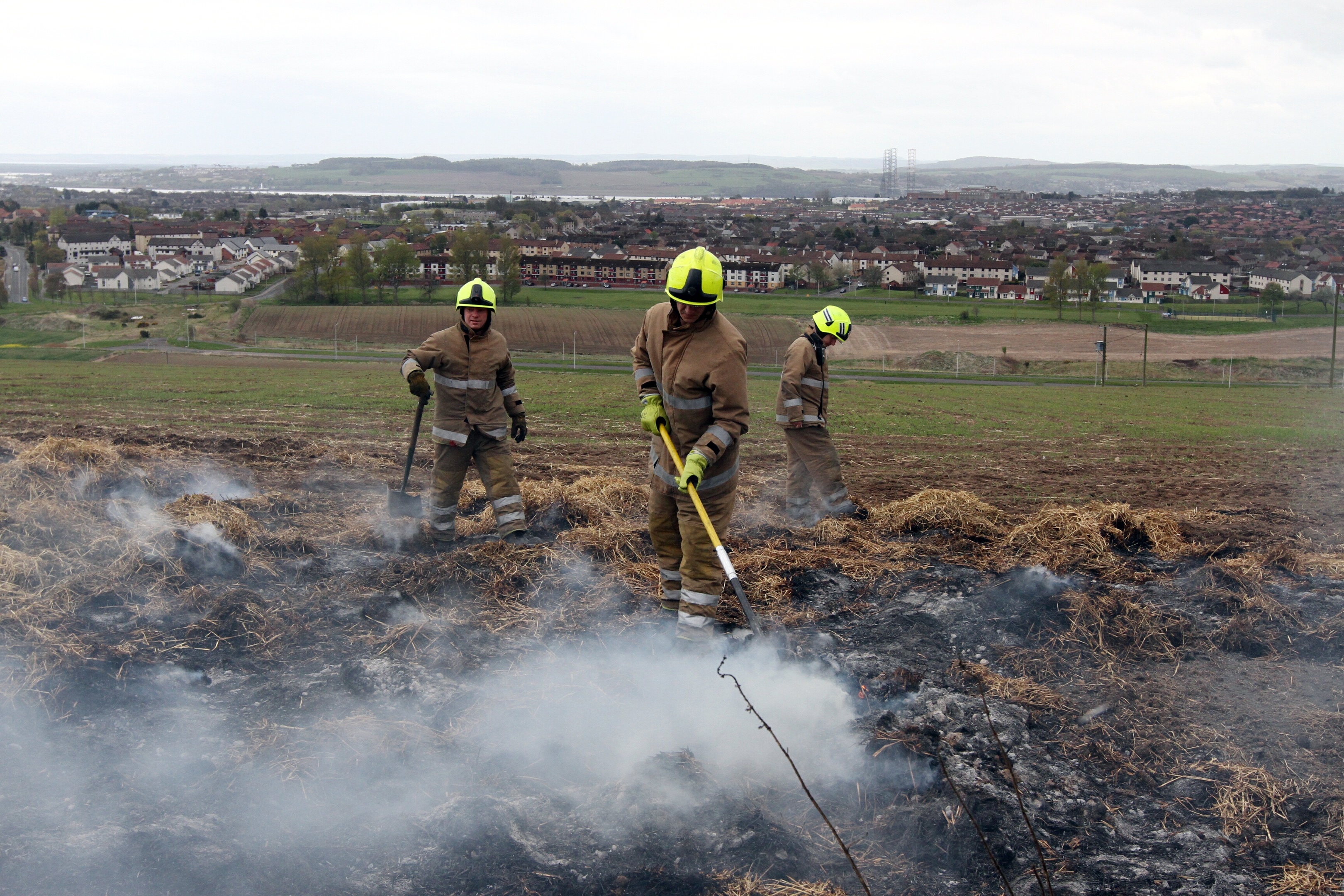 Fire Crews Work Through Night To Tackle Straw Blaze - Evening Telegraph