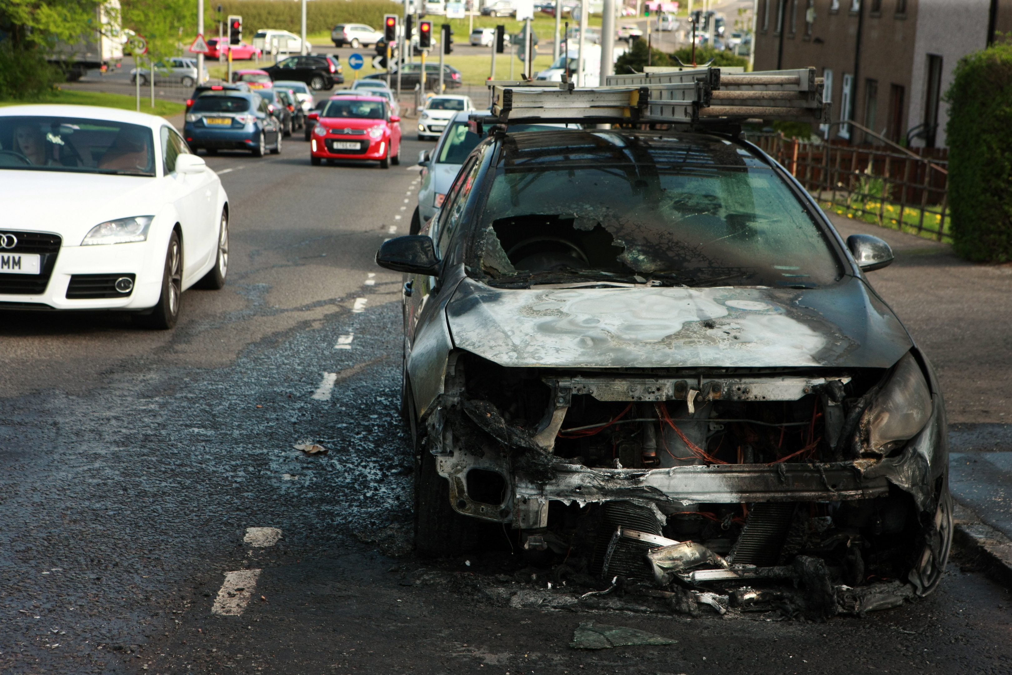 Car destroyed in fire on Dundee street - Evening Telegraph