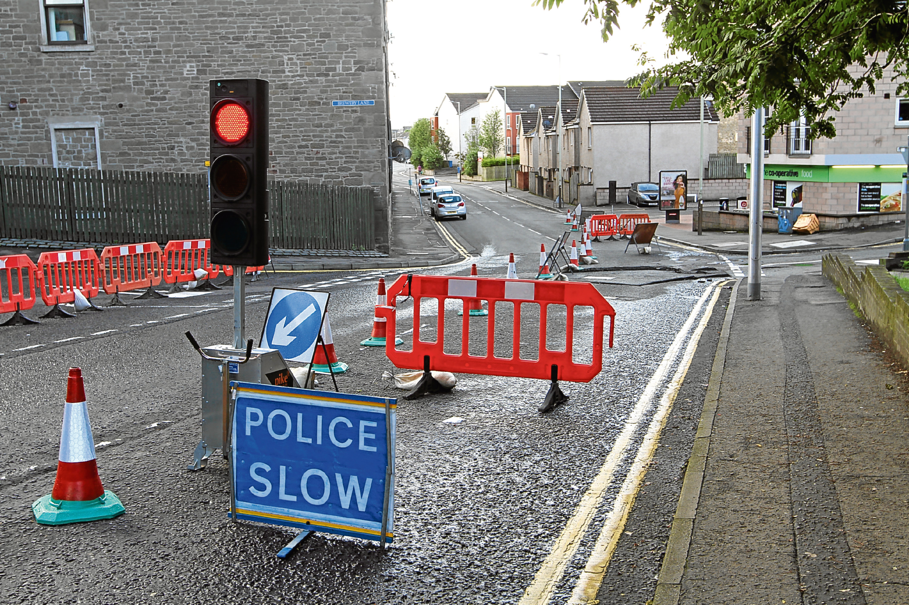 Work to assess damage on road ‘hit by lightning’ Evening Telegraph